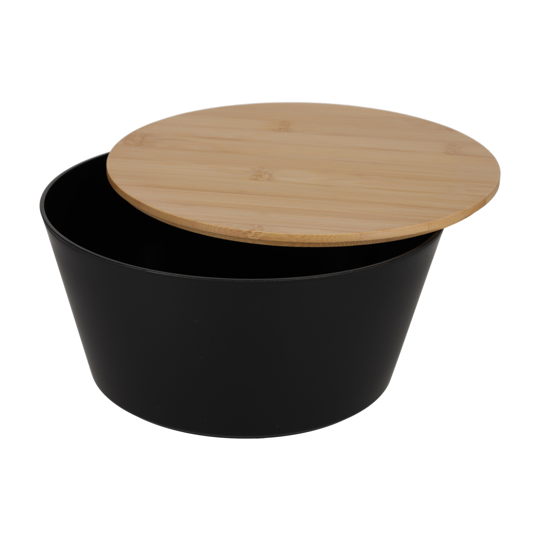 Saladeschaal met Deksel Zwart