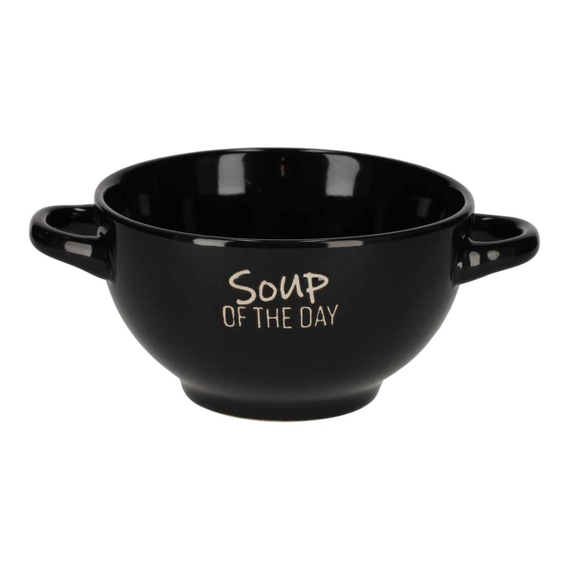 Retro Soup of the Day Soepkom Zwart