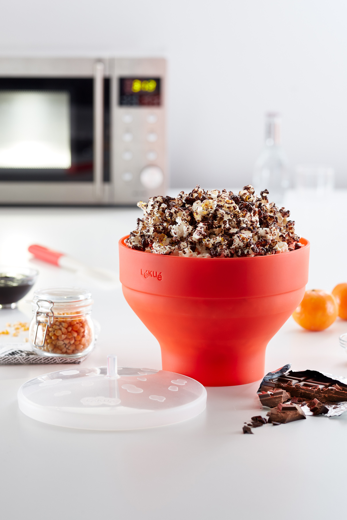 Magnetron Popcorn Maker rood