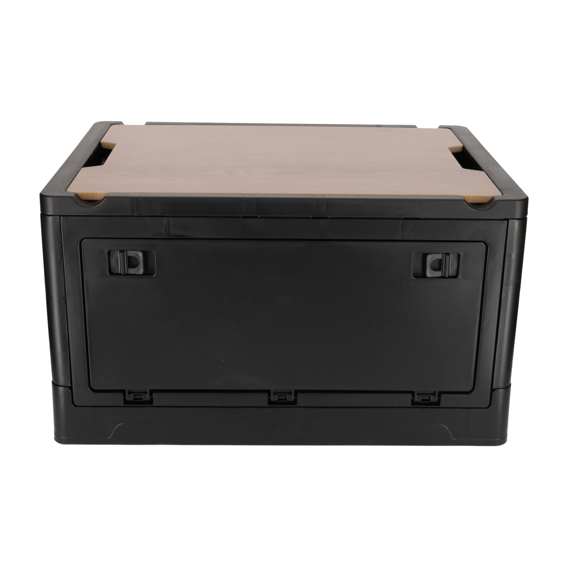 Krat Met Houten Deksel & Koeltas Zwart