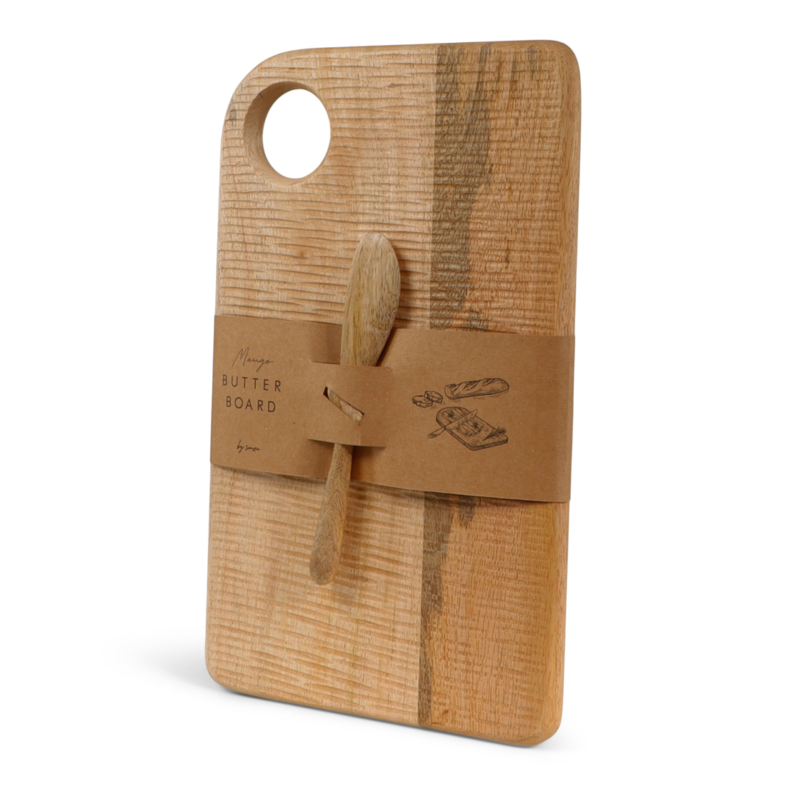 Mango Boterbord Met Mes Naturel