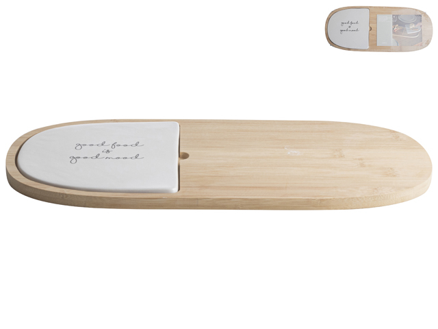 Serveerplank m/keramiek 45cm Food