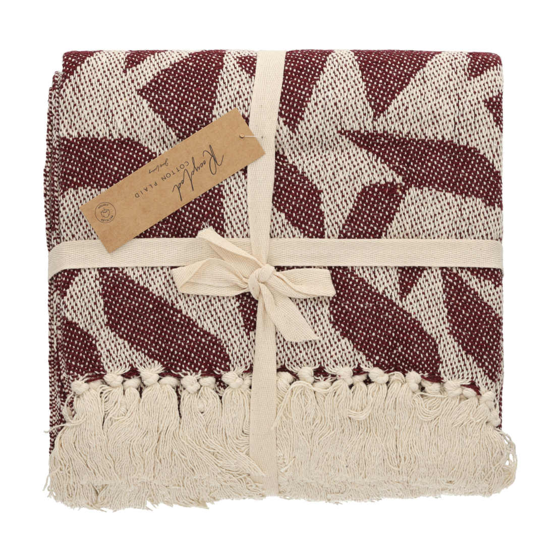 Recycled Cotton Plaid Soof Burgundy