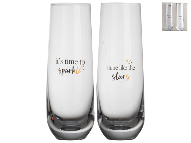 Set van 2 glazen Kerst  280ml