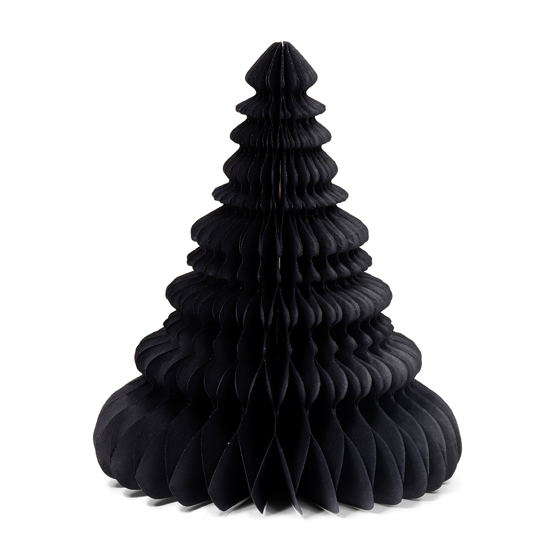 Papieren glitter kerstboom zwart