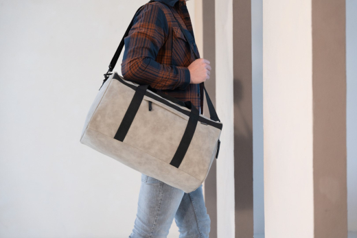 Nubuck Sporttas Taupe