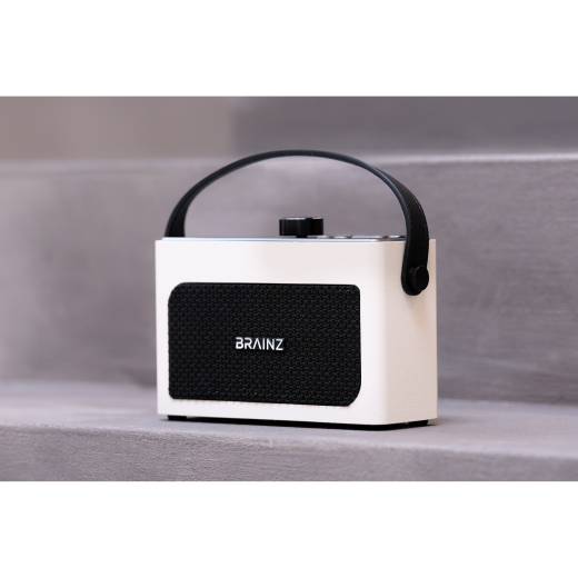 Retro Clock Speaker Wit