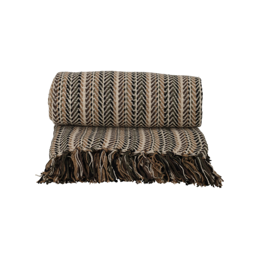 Recycled Cotton Plaid Pip Naturel