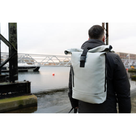 Dull PU Rol Rugtas 2.0 Grijs