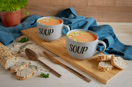 Beker grijs  'SOUP' D11XH8,5CM