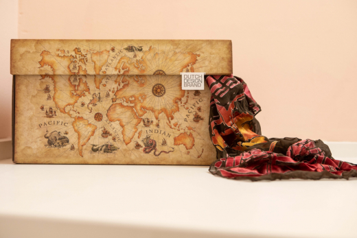 Dutch Design Storage Box Ancient World Map