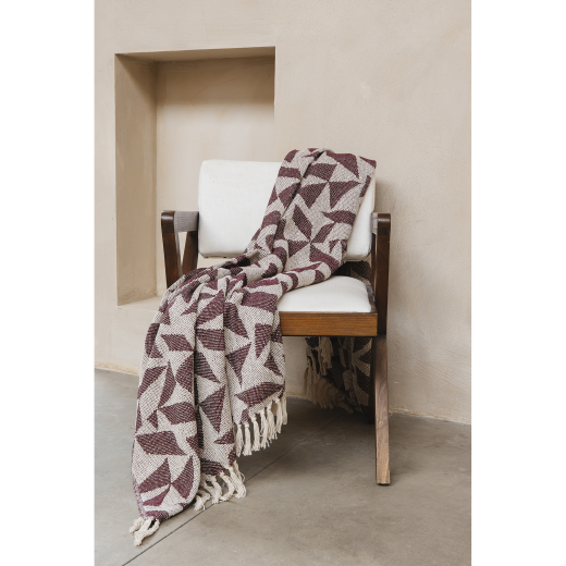 Recycled Cotton Plaid Soof Burgundy