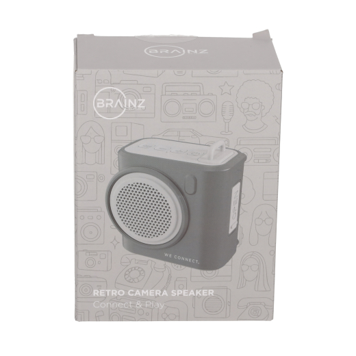 Retro Camera Speaker Grijs