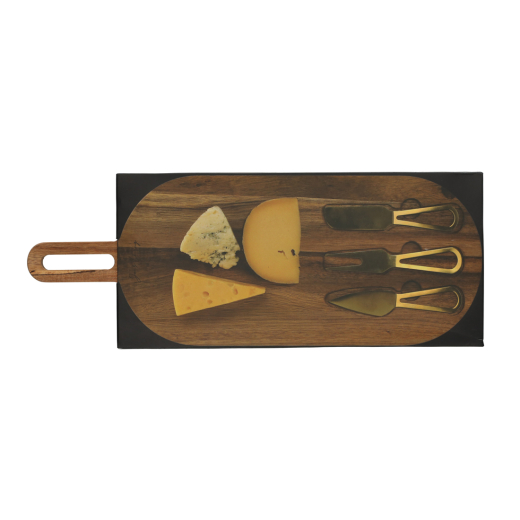 Serveerplank Met Goud Bestek