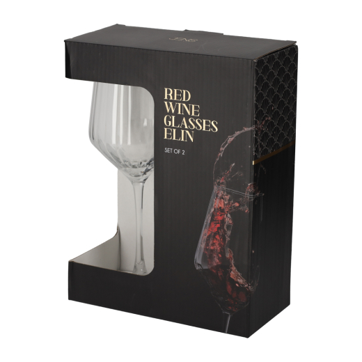 Rode Wijnglazen Elin set van 2