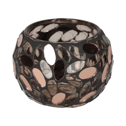 Theelichthouder Mozaïek Koper Small