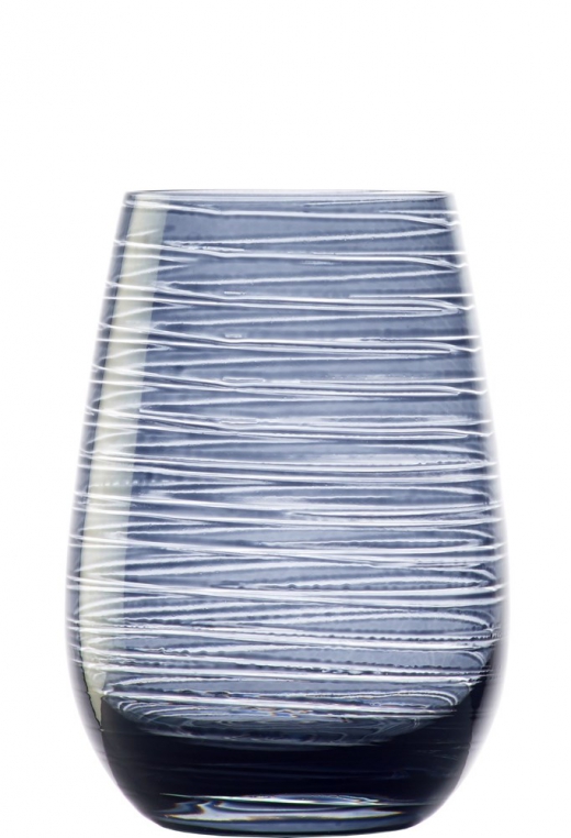 Glas blauw twister stolzle