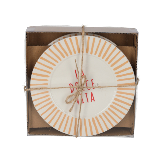 La Dolce Vita Bordjes Perzik set van 2