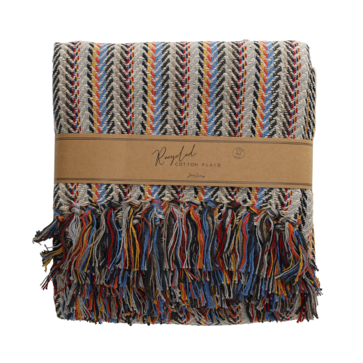 Recycled Cotton Plaid Pip Multicolor