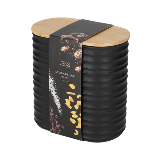 Voorraadbus Ribbel Zwart Small