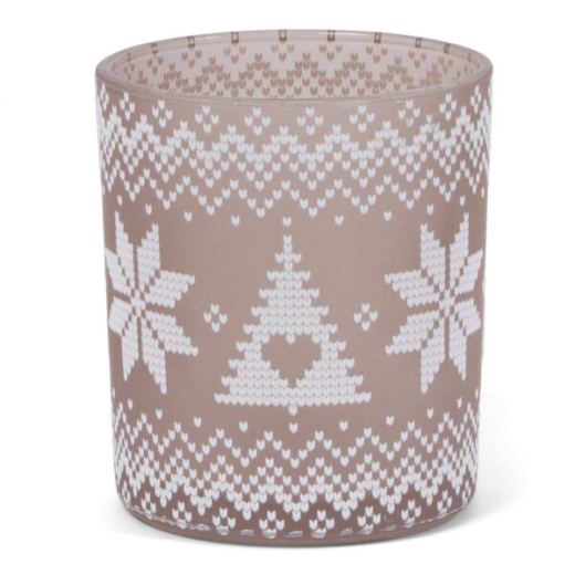 Kerst Theelichthouder Bruin