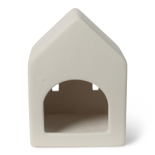 Theelichthouder Huis Wit