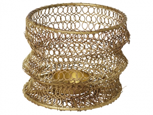 Opvouwbaar windlicht goud 10x10 cm