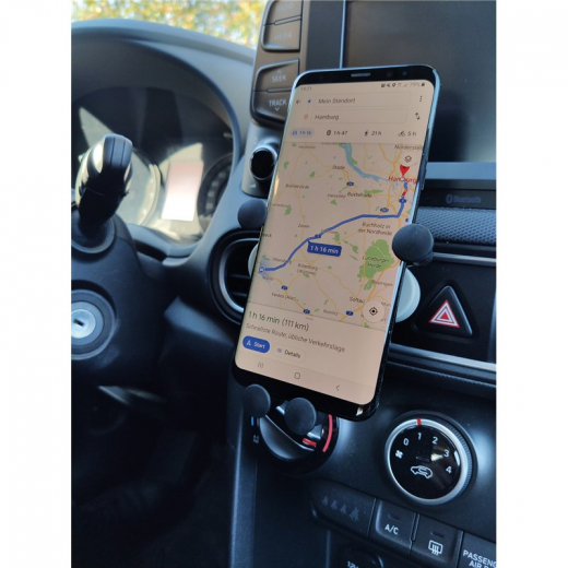 Auto smartphonehouder grijs, zwart