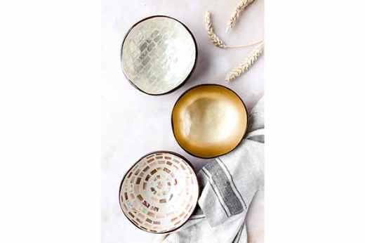 Cocosbowl Metalic Gold Leaf