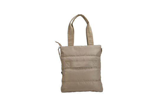 Padded shopper taupe