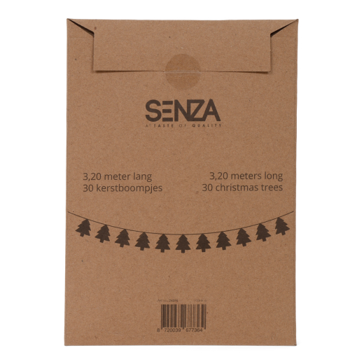 Slinger met papieren kerstbomen zwart