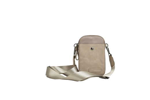 Padded telefoontasje taupe