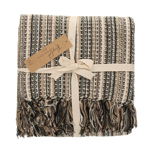 Recycled Cotton Plaid Loek Naturel