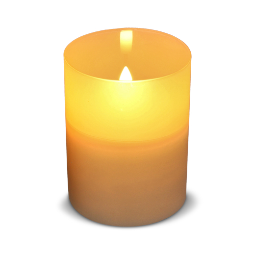 Oplaadbare LED Wax kaars in glas beige