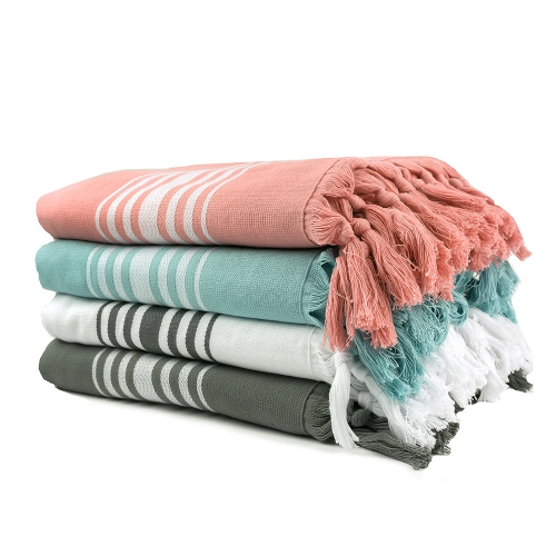 Hamamdoek 90*180 doubleface Zeegroen