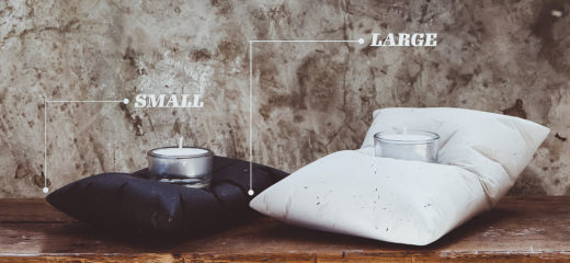 Theelicht houder kussen groot wit