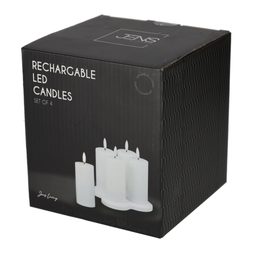 Oplaadbare LED Kaarsen set van 4