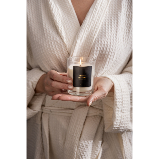 Geurkaars White Jasmine Zwart