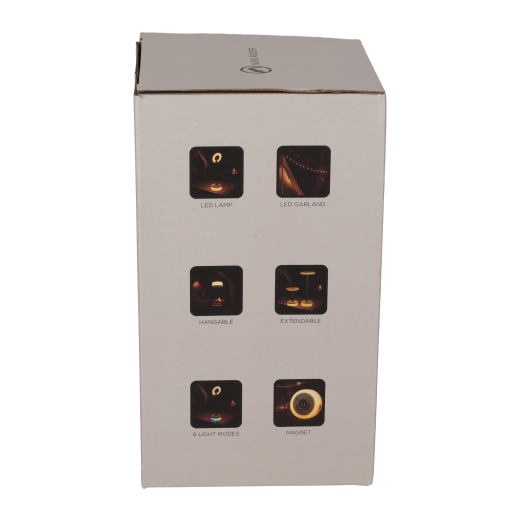 2-in-1 Uitschuifbare LED Lamp & Slinger Taupe