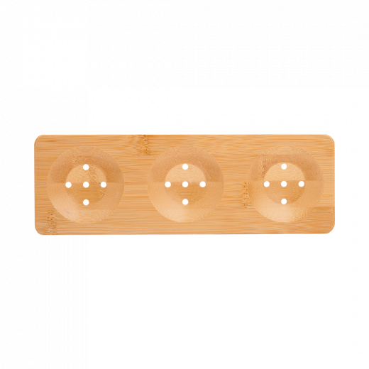 Bamboe zeepplank 3x rond