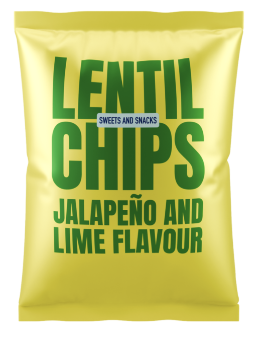 Lentil chips jalapeno lime 100 gram