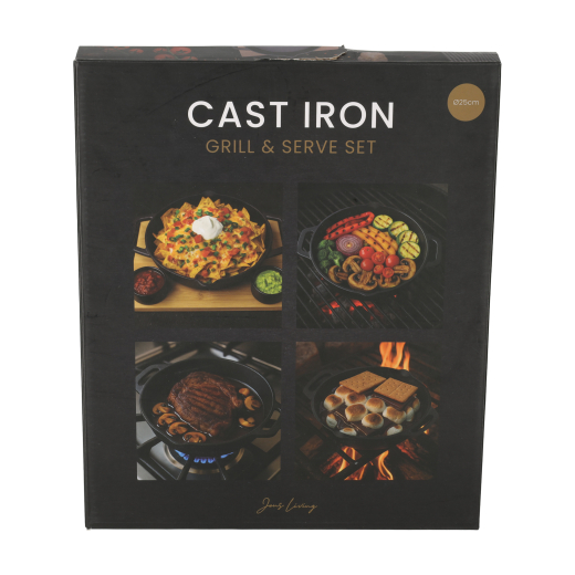 Gietijzeren Grill & Serve Set