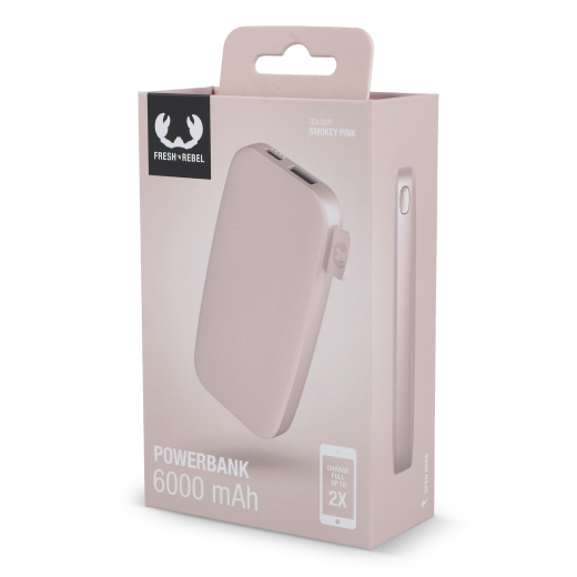 Powerbank 6.000 mAh USB-c Roze