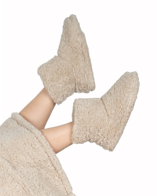 Cosy Boots Sherpa beige