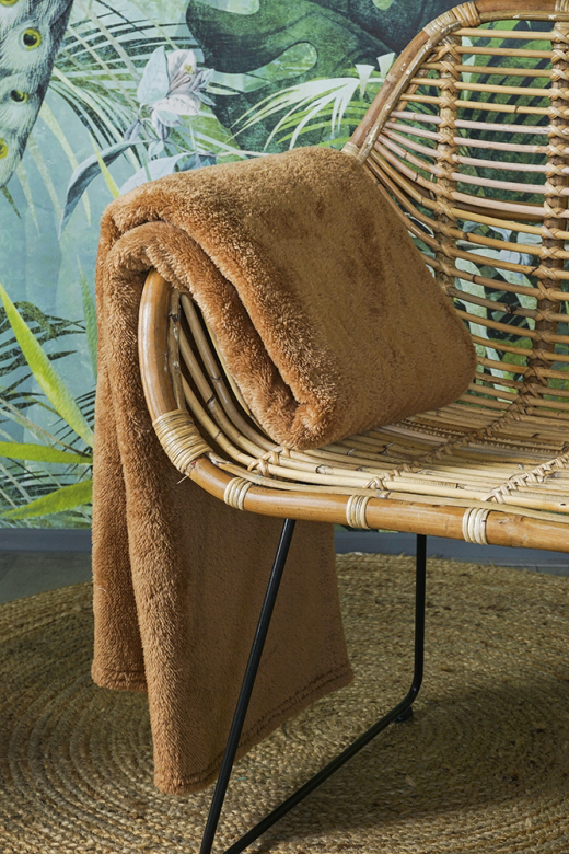 Plaid Wellsoft 125*150 Cognac