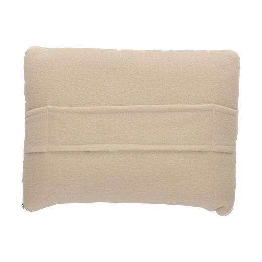 2-in-1 Reis Kussen/Deken Beige