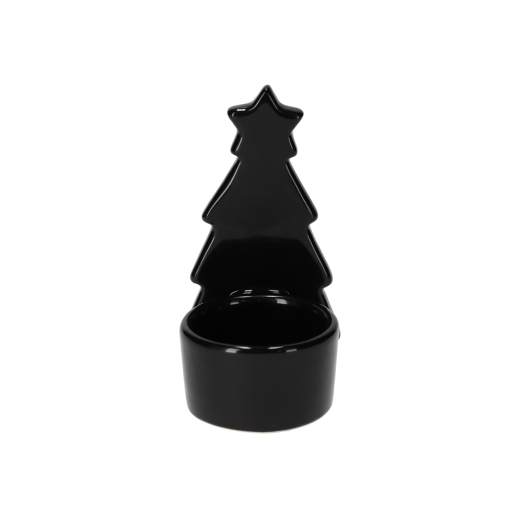 Theelichthouder Boom Zwart