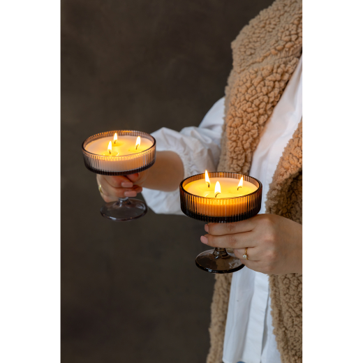 Cocktail Kaars Bruin