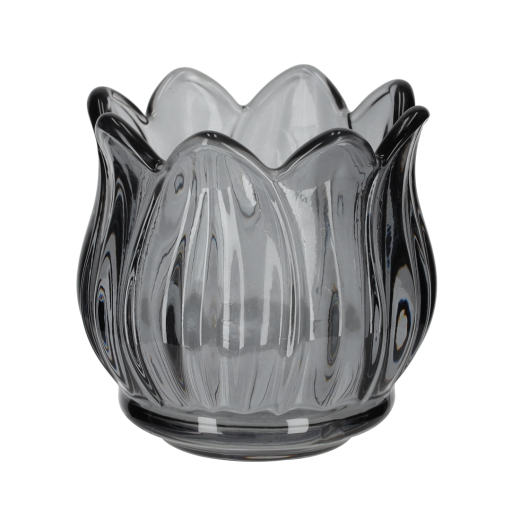 Theelichthouder Tulp Grijs Small