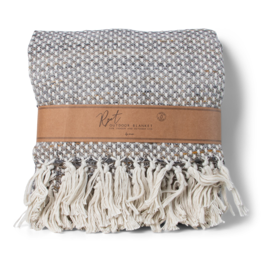 Indoor/Outdoor Plaid RPET Grijs